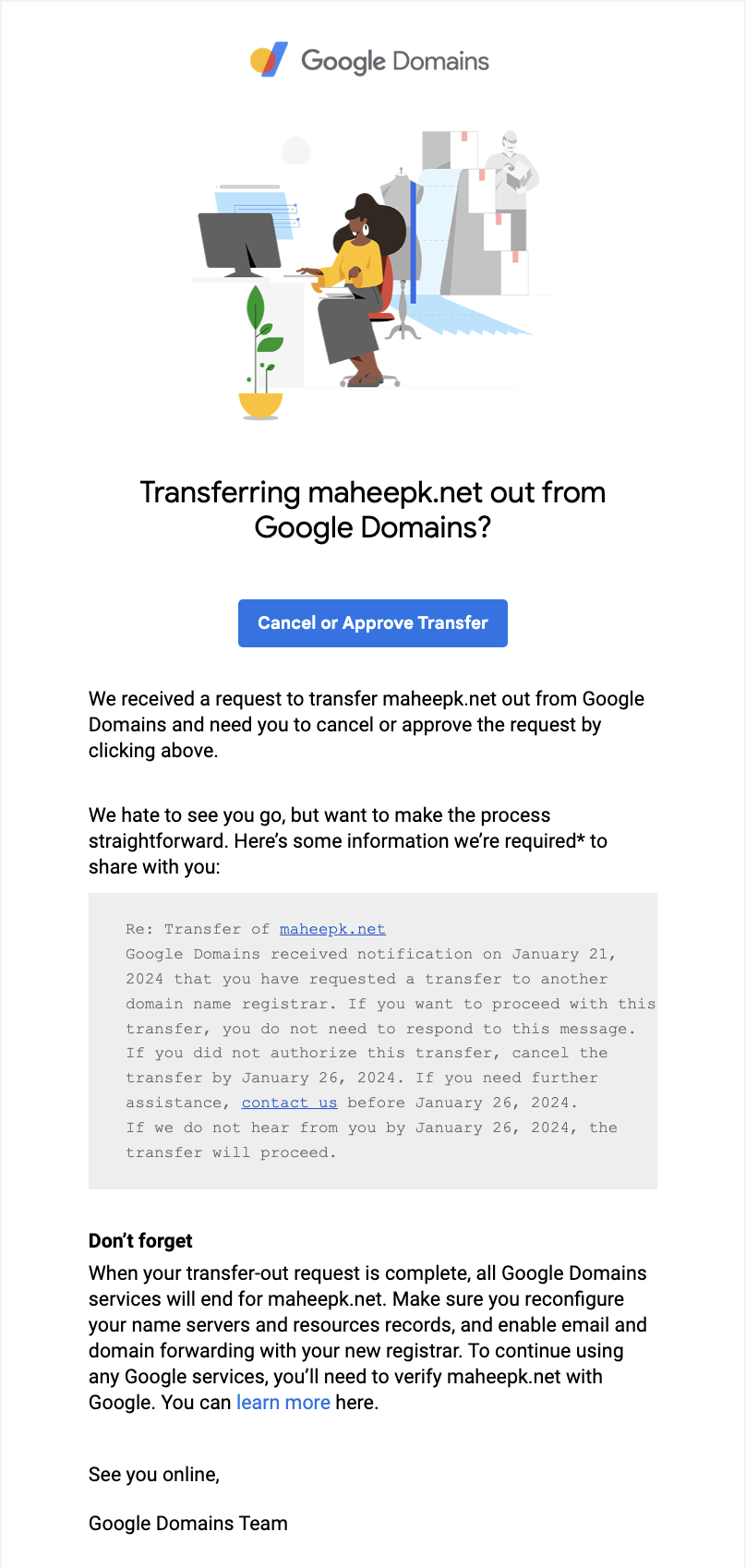 Goodbye, Google Domains